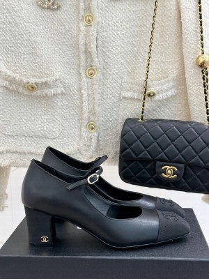 Chanel lambskin & cotton pumps black 2025