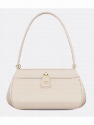 SMALL DIOR KEY BAG Dusty Ivory Box Calfskin M1844O