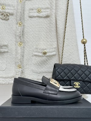 Chanel Calfskin Loafers with Framed CC 2023 010