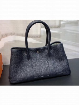 Hermes Mini Garden Party Bag in original togo leather Dark Blue