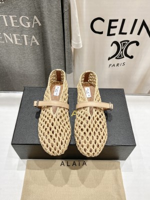 Alaïa BALLET FLATS IN BRAIDED LAMBSKIN BEIGE 2025