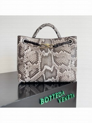 Bottega Veneta Medium Andiamo snake skin 766016 gray