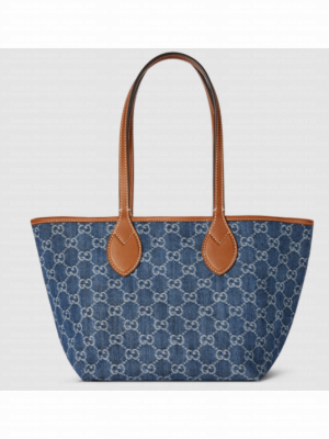GUCCI TOTISSIMA SMALL REVERSIBLE TOTE 820496 Blue GG denim