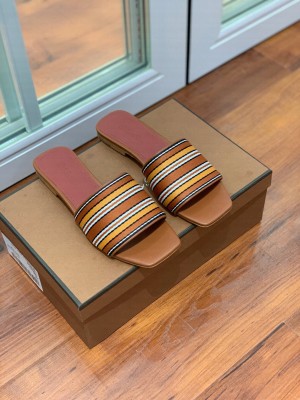 Loro Piana The Suitcase Stripe SandalsViscose 2022 Collection,Brown