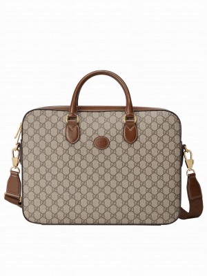Gucci Business Case With Interlocking G 674140 Coffee
