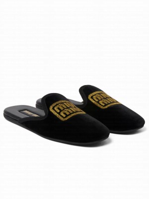 Miumiu Women's Velvet slippers White