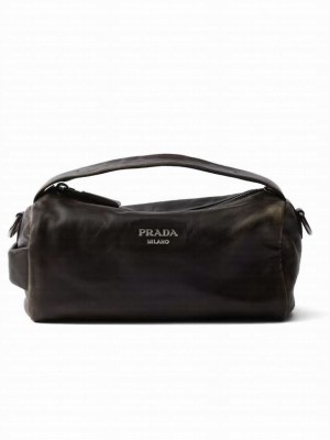 Prada Nappa Leather Shoulder Bag 2VH188 Dark Coffee