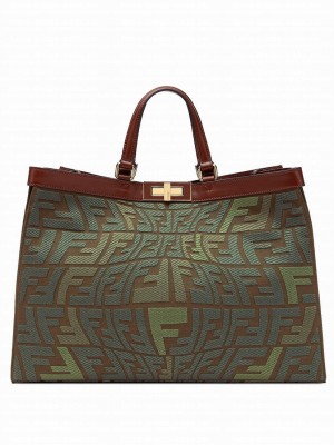Fendi Peekaboo X-Tote 8BH374 Green