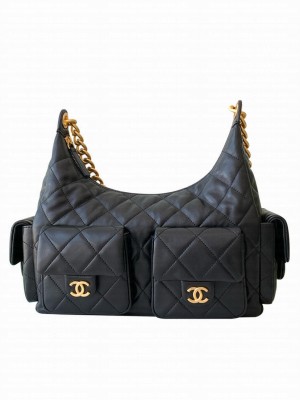 Chanel Maxi Hobo Bag AS5302 Black