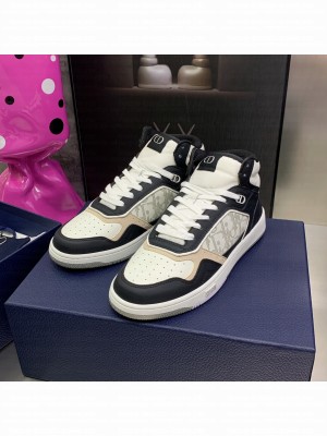 Dior Unisex B27 High-Top Sneaker Smooth Calfskin with Dior Oblique Jacquard 2023 038