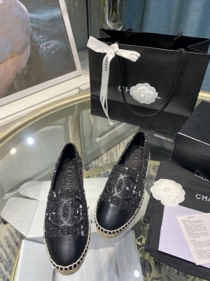 Chanel Tweed Espadrilles Black 2021 Collection