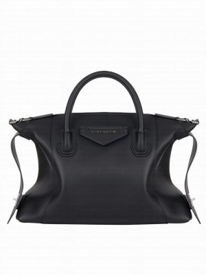 Givenchy Small Antigona Soft Bag In Smooth Leather Black