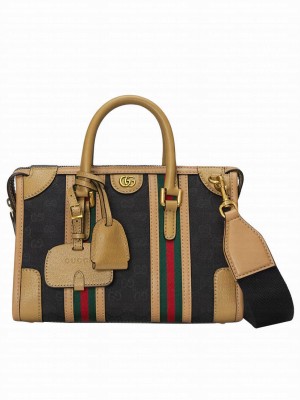 Gucci Small Canvas Top Handle Bag 715772 Brown