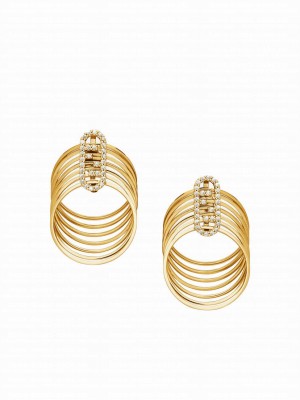 Fendi Women's O Lock Earrings 8AH939 Golden