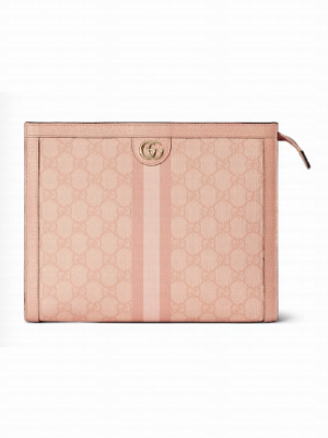 GUCCI OPHIDIA GG POUCH 625549 Dusty pink