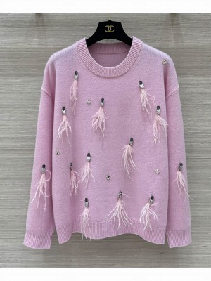 Chanel Women's Cashmere Top Pink