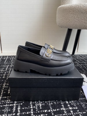 Chanel Calfskin CC Logo Loafer Black