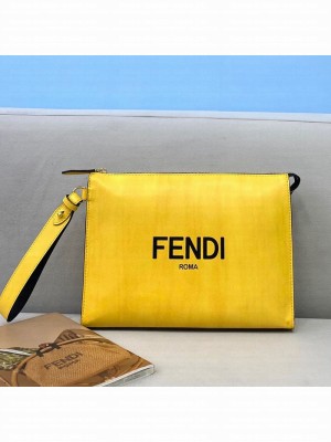 Fendi Flat Pouch Yellow  2021 Collection