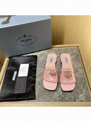 Prada Plexiglas Sandals Slides Flats 2022 Collection,Orange
