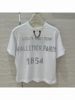 Louis Vuitton Cotton T-shirt LV121722 White 2024