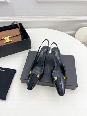 Saint Laurent 10.5cm Patent Leather Sandals 2023 Collection white 
