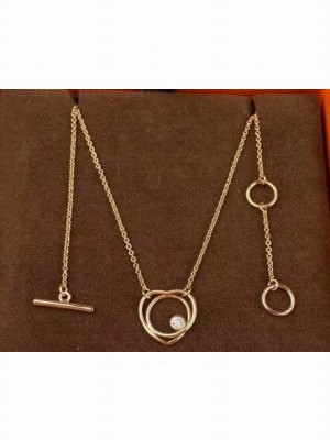 Hermes Vertige Coeur Necklace Gold
