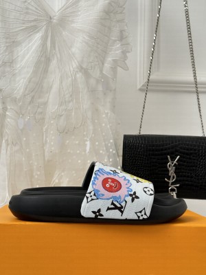 Louis Vuitton Unisex Waterfront Flat Slide Sandals 01