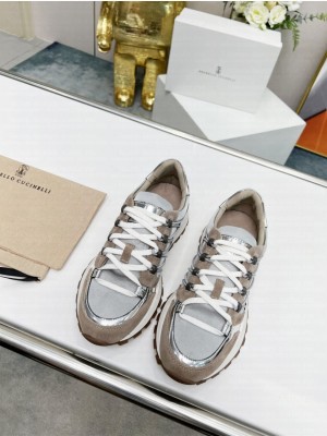 Brunello Cucinell Suede and techno fabric runners sneakers 011