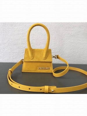 Jacquemus Leather Le Chiquito Micro Bag Suede Yellow