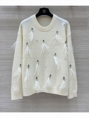Chanel Women's Cashmere Top Cream