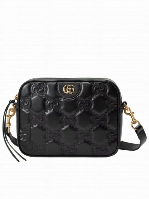 Gucci GG Matelasse Leather Shoulder Bag 702234 Black