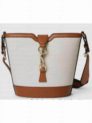 GUCCI MINI BUCKET SHOULDER BAG 782908 white&brown
