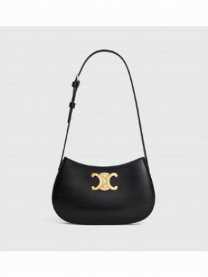Celine MEDIUM TILLY BAG IN SHINY CALFSKIN 115703 black