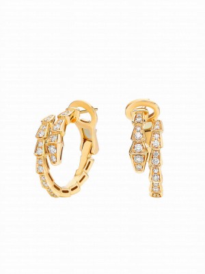 Bvlgari Women's Serpenti Viper Earrings Golden