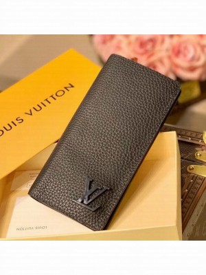 Louis Vuitton Men's Aerogram Matte Brazza Wallet M69980 Black 2021 Collection