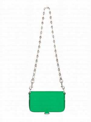 Balenciaga Bondage Wallet With Chain Green