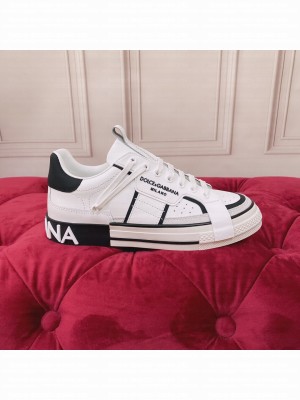 DOLCE & GABBANA UNISEX CALFSKIN 2.ZERO CUSTOM LOW-TOP SNEAKERS WITH CONTRASTING DETAILS 2022 COLLECTION 02
