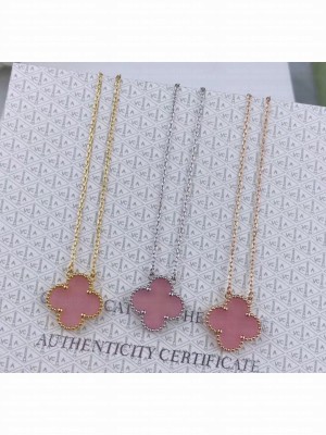 Van Cleef & Arpels Clovers Necklace 35 Pink 2020 Collection