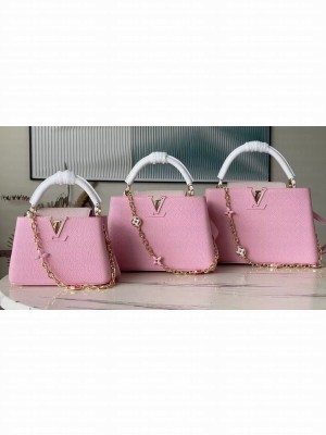 Louis Vuitton Capucines Original Leather Bag M22375 Light Pink