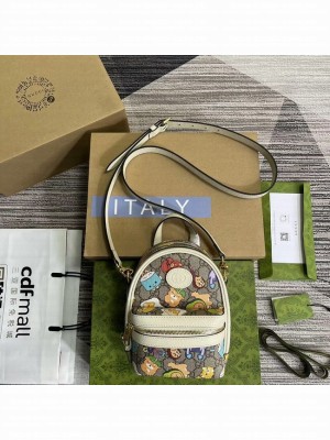 Gucci GG EMBLEM MINI BACKPACK 725654 WHITE
