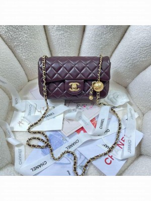 Chanel SMALL FLAP BAG AS1787 wine