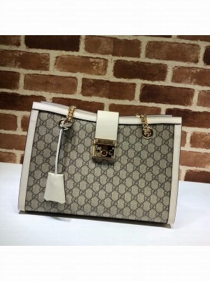 Gucci Padlock GG Canvas Medium Shoulder Bag 479197 White Collection