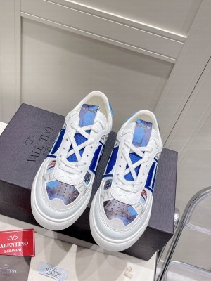 VALENTINO VL7N LOW-TOP SNEAKERS IN CALFSKIN AND MESH FABRIC WITH BANDS SNEAKERS 2022 COLLECITON 06