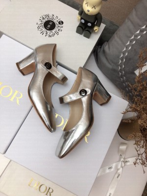 DIOR HEEL 7CM CALFSKIN D-DOLL PUMPS SILVER 2022 COLLECTION