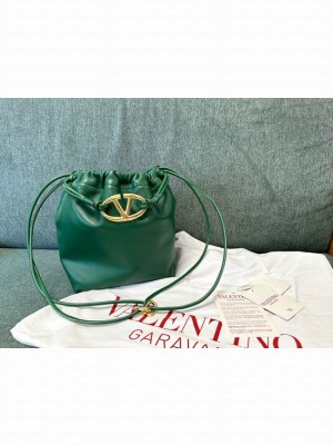 VALENTINO VLOGO POUF Sheepskin WB0N74 green
