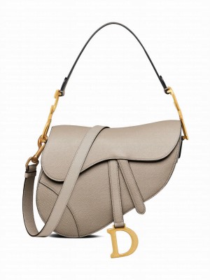 Christian Dior Saddle Bag With Strap Apricot