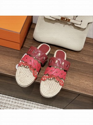 Hermes Gwen espadrille 2023 Collection Red