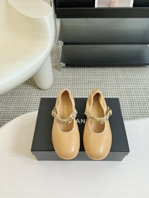 Chanel Lambskin  Mary Jane Beige