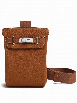 Hermes Hac a Dos PM Backpack H083589 Light Coffee