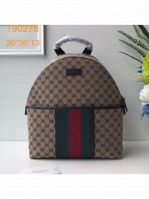 Gucci GG Canvas Web Backpack 190278 Beige 2019 Collection